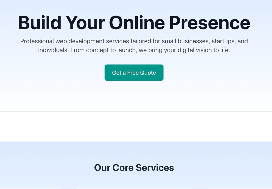 Developing Edge Homepage Screenshot