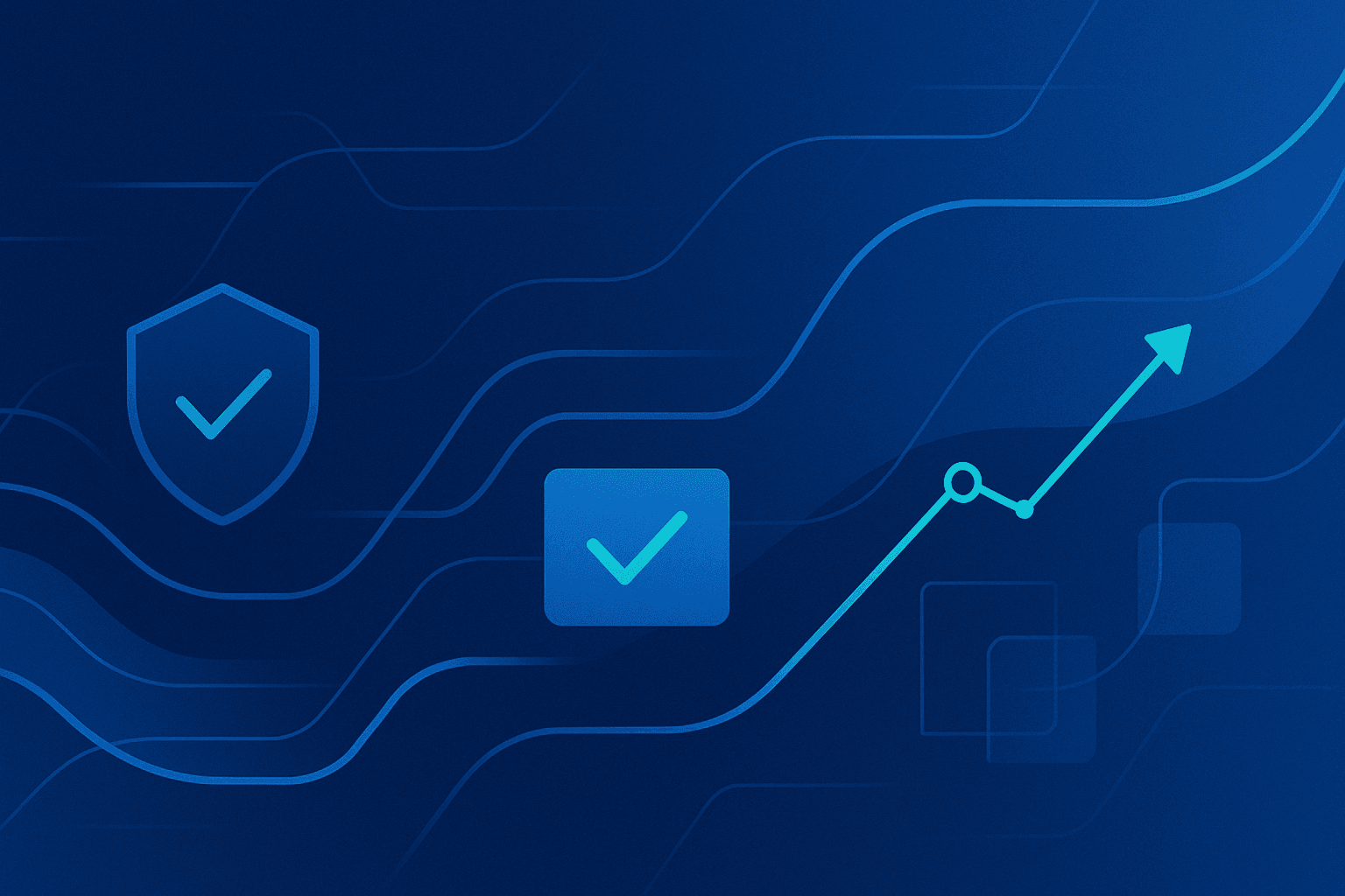 Abstract graphic representing software reliability and efficient testing processes